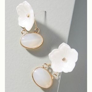 Anthropologie Floral/Gold Earrings